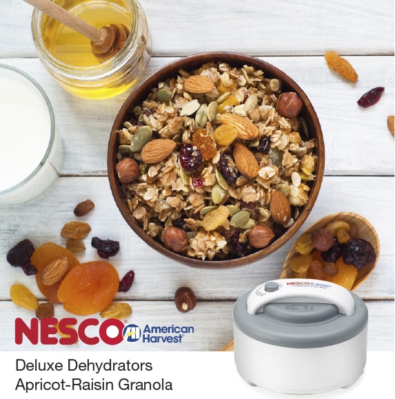 Deluxe Dehydrators Apricot-Raisin Granola