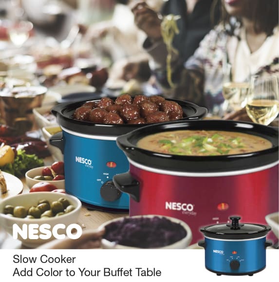 Add Color To Your Table With NESCO's Slow Cookers!