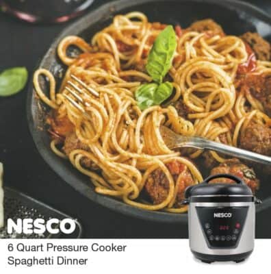 Spaghetti Dinner In Pressure Cooker