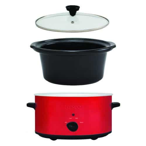 6 Qt. Analog Metallic Red Slow Cooker