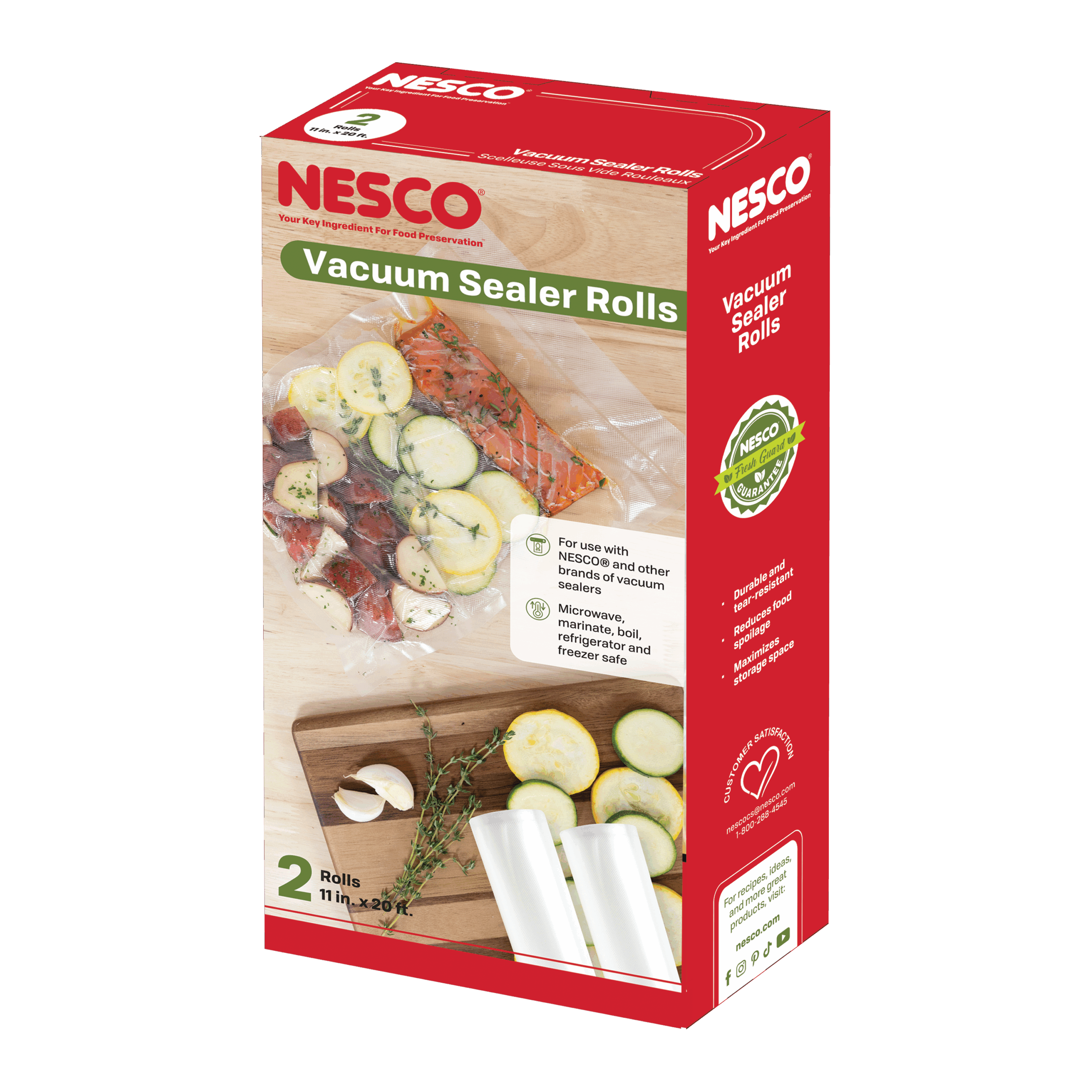 2 Vacuum Sealer Rolls (11.0" x 19.70') VS-04R - Image 5