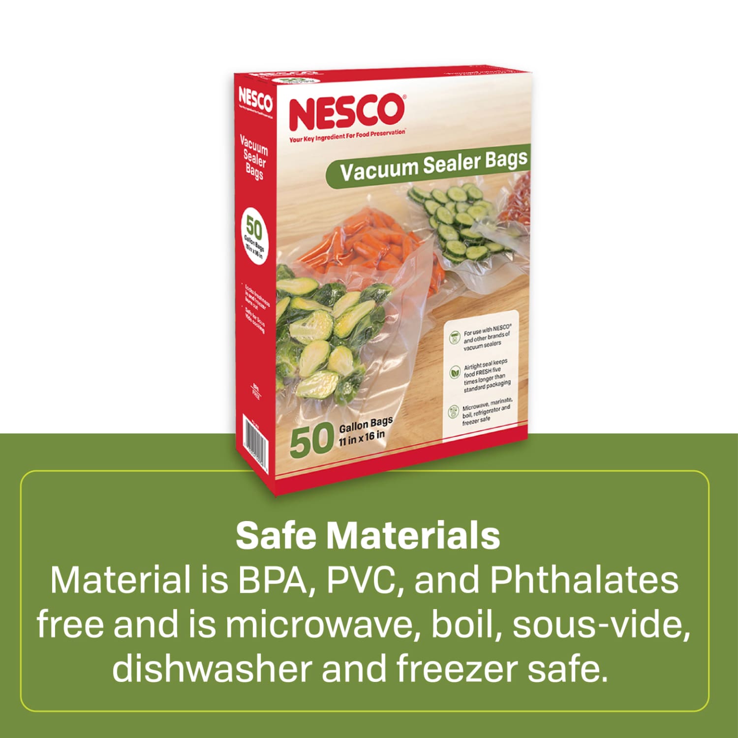 50 Pre-Cut Gallon Sized Vacuum Sealer Bags (11.0" x 15.75") VS-06B - Image 9