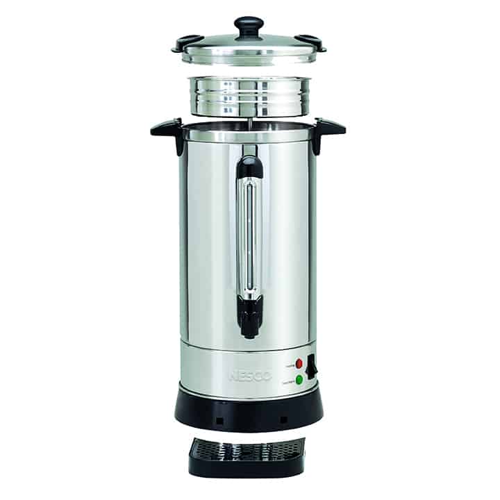 Nesco 50-Cup Stainless Steel Double Wall Coffee Urn with Locking Lid