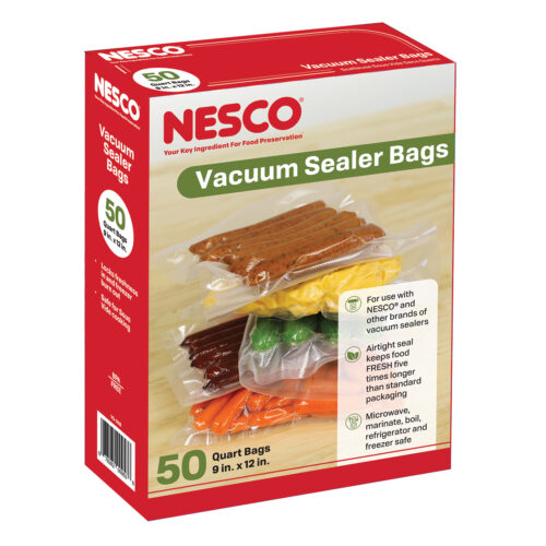 50 Pre-Cut Quart Sized Vacuum Sealer Bags (8.6″ x 11.8″) VS-05B