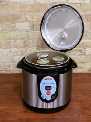 NESCO Smart Pressure Canner Open Lid