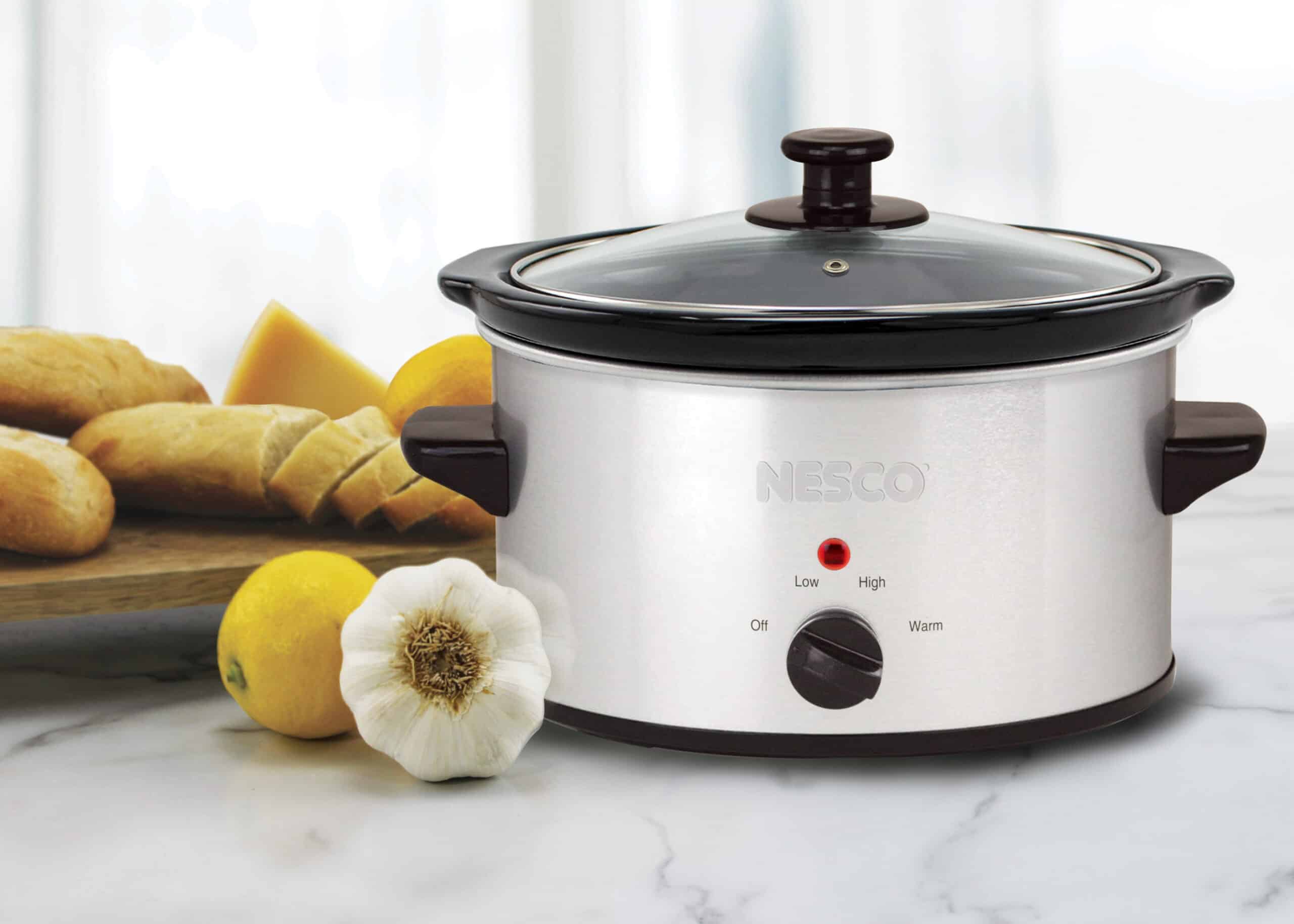 NESCO SC-150R Slow Cooker, 1.5 Quarts, Metallic Red 