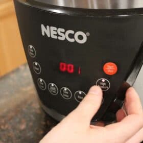 NESCO Electric Pressure Cooker Digital Control Panel Close Up