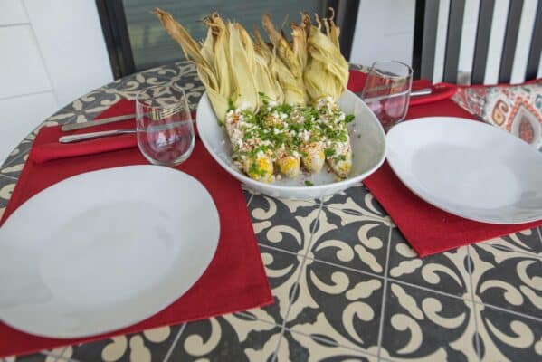 Mexican Street Corn On Table