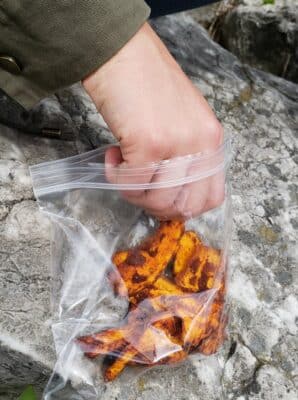 Chili Mango Strips In Plastic Bag