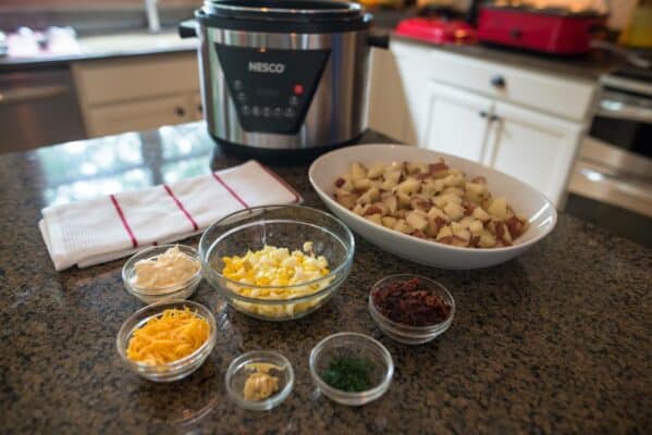 Prepared Ingredients For Potato Salad