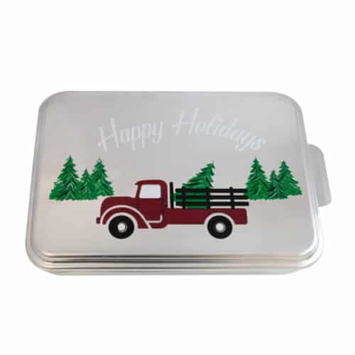 NCP-AG-2 Truck And Natural Aluminum Cake Pan 2 Pack Decorative Cover