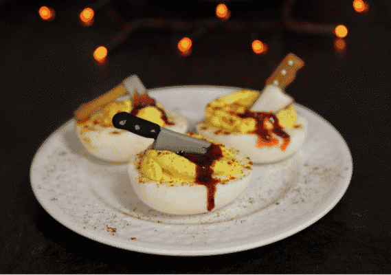 Halloween Devilled Eggs