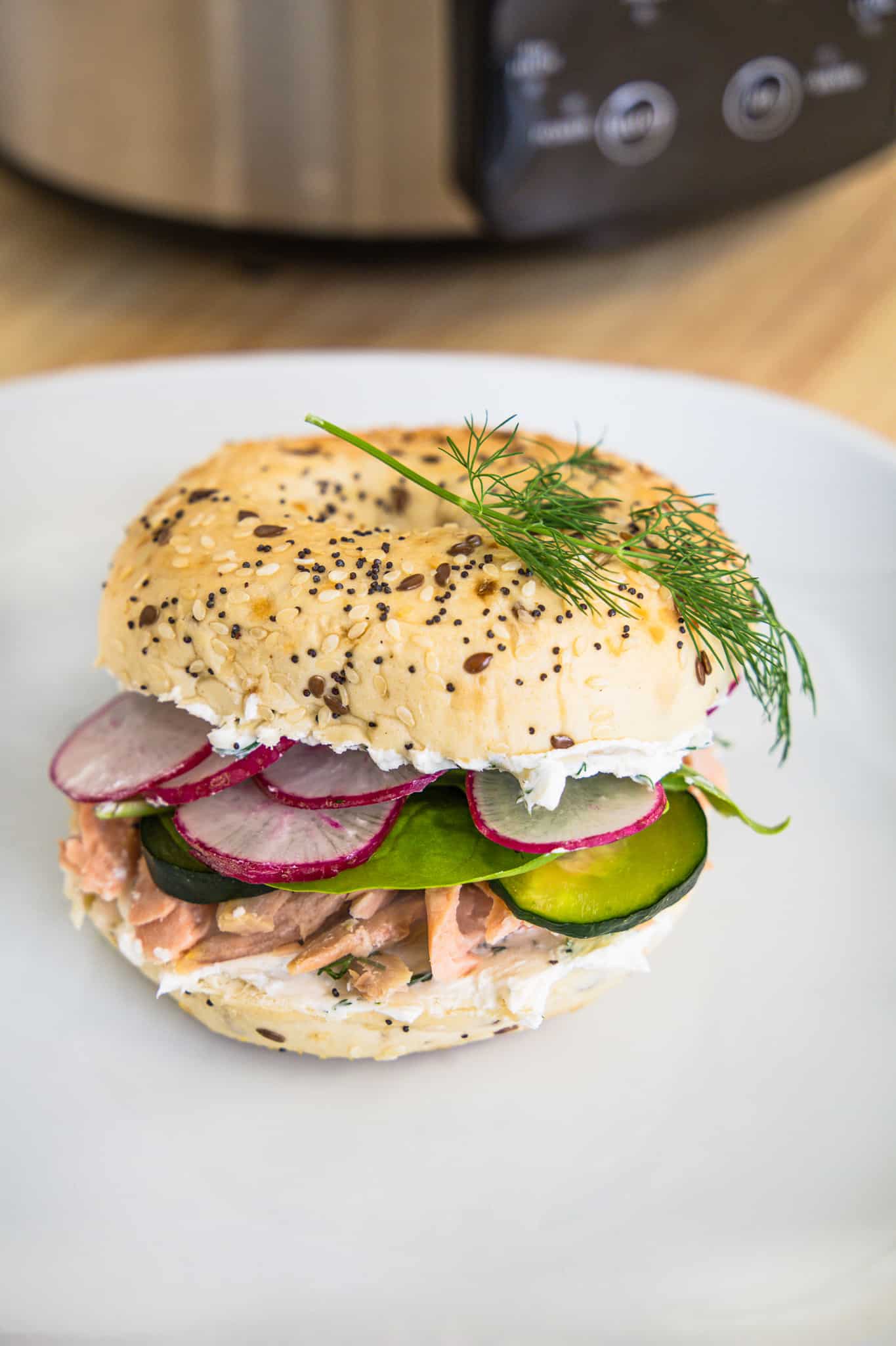 Read more about the article Slow Cooker Salmon Bagel Sandwiches