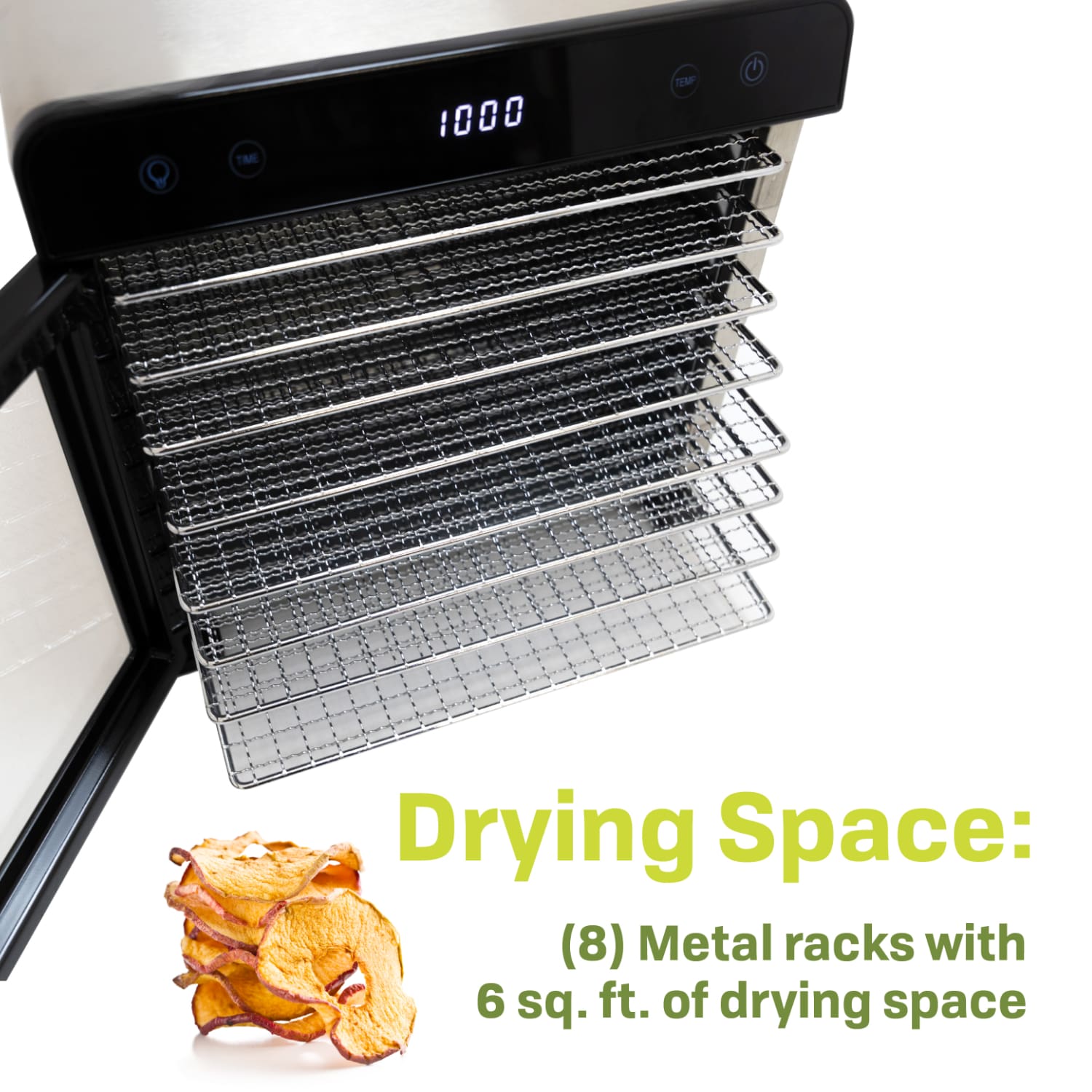 8-Tray Stainless Steel Dehydrator - Image 4