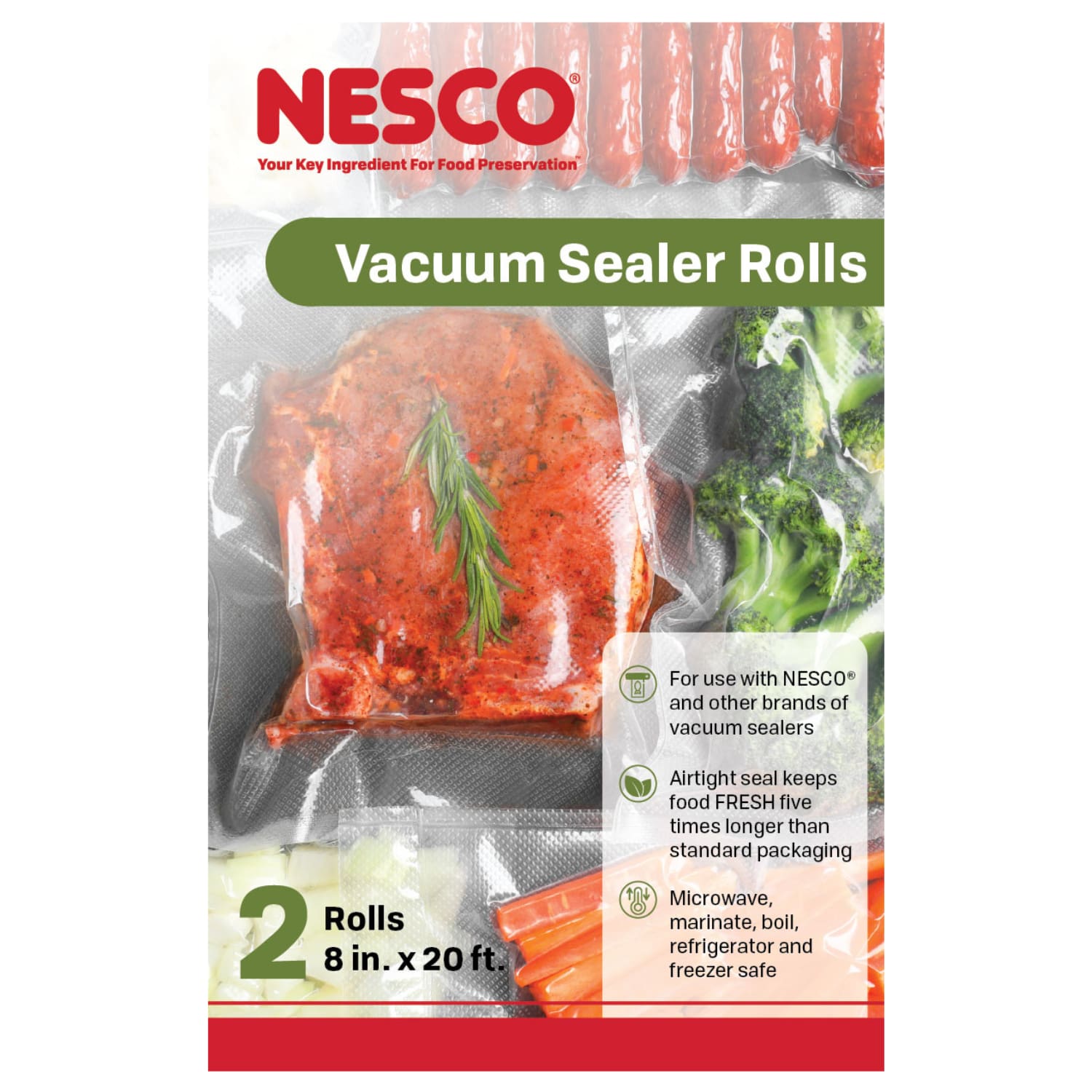 2 Vacuum Sealer Rolls (7.9" x 19.70') VS-03R - Image 5