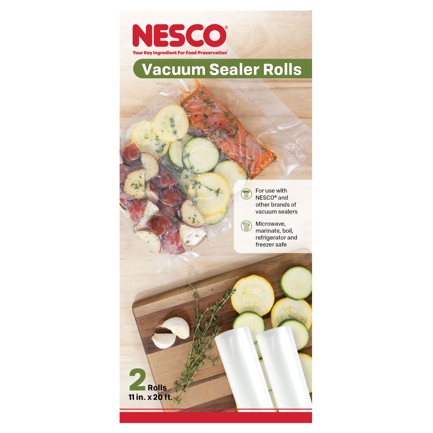 2 Vacuum Sealer Rolls (11.0" x 19.70') VS-04R - Image 14